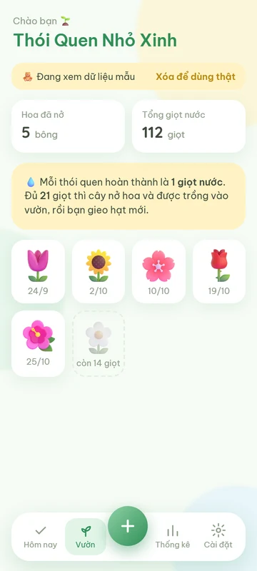 Vườn hoa Thói Quen Nhỏ Xinh